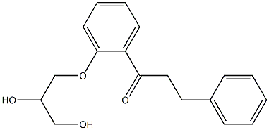 1-[2-[(2RS)-2,3-Dihydroxy-propoxy]phenyl]-
3-phenylpropan-1-one Structure