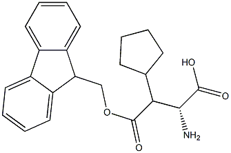 (R)-N-FMOC-2-氨基-3-环戊基丙酸, 1262802-59-4, 结构式