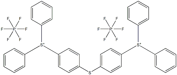 (Thiodi-4,1-phenylene)bis(diphenylsulfoniuM) hexafluorophosphate Struktur