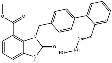 (Z)-Methyl 3-((2'-(N'-hydroxycarbaMiMidoyl)biphenyl-4-yl)Methyl)-2-oxo-2,3-dihydro-1H-benzo[d]iMidazole-4-carboxylate Structure