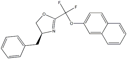 (S)-4-Benzyl-2-(difluoro(naphthalen-2-yloxy)Methyl)-4,5-dihydrooxazole Struktur