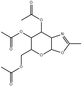 5-(acetoxyMethyl)-2-Methyl-5,6,7,7a-tetrahydro-3aH-pyrano[3,2-d]oxazole-6,7-diyl diacetate Struktur