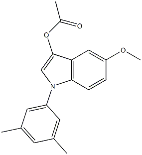 Acetic acid 1-(3,5-diMethyl-phenyl)-5-Methoxy-1H-indol-3-yl ester Structure
