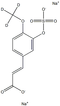 3-[4-(Methoxy-d3)-3-(sulfooxy)phenyl]-2-propenoic Acid DisodiuM Salt Struktur