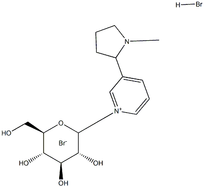1-Glucosyl-3-(1-Methyl-2-pyrrolidinyl)pyridiniuM BroMide HydrobroMide Structure