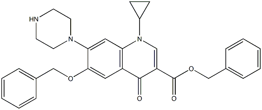 1-Cyclopropyl-1,4-dihydro-6-benzyloxy-4-oxo-7-(1-piperazinyl)-3-quinolinecarboxylic Acid Benzyl Ester Structure
