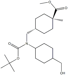 N-(1,1-DiMethylethoxy)carbonyl N-(4-HydroxyMethylcyclohexyl)Methyl-tranexaMic Acid Methyl Ester Structure
