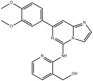 (2-(7-(3,4-diMethoxyphenyl)iMidazo[1,2-c]pyriMidin-5-ylaMino)pyridin-3-yl)Methanol Struktur