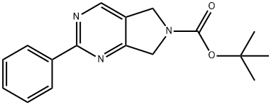 2-Phenyl-5,7-dihydro-pyrrolo[3,4-d]pyriMidine
-6-carboxylic acid tert-butyl ester Struktur