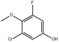 3-クロロ-5-フルオロ-4-メトキシフェノール 化学構造式