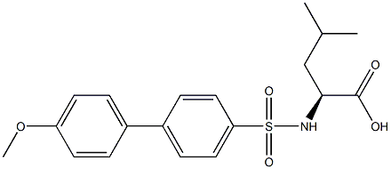 N-(4'-甲氧基-4-双苯基磺酰基)亮氨酸, 96%,对映体混合物,,结构式