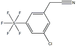 3-Chloro-5-(pentafluorothio)phenylacetonitrile, 97% Struktur