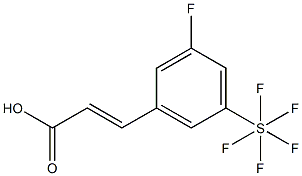 3-氟-5-(五氟硫代)肉桂酸,97%, , 结构式