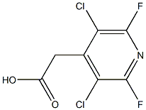 3,5-Dichloro-2,6-difluoro-4-pyridineacetic acid, 97% Struktur