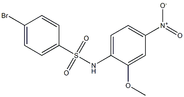 4-BroMo-N-(2-Methoxy-4-nitrophenyl)benzenesulfonaMide, 97%, 349134-01-6, 结构式