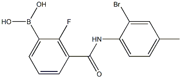 3-(2-BroMo-4-MethylphenylcarbaMoyl)-2-fluorobenzeneboronic acid, 97%,2096336-37-5,结构式