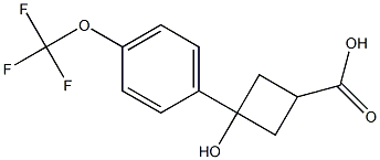 3-Hydroxy-3-(4-trifluoroMethoxy-phenyl)-cyclobutanecarboxylic acid Struktur