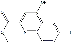 6-Fluoro-4-hydroxy-quinoline-2-carboxylic acid Methyl ester 结构式