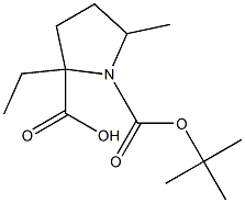 1-tert-butyl 2-ethyl 5-Methylpyrrolidine-1,2-dicarboxylate Struktur