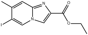 6-碘-7-甲基咪唑并[1,2-A]吡啶-2-甲酸乙酯 结构式