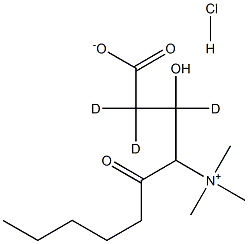 己酰肉碱-[D3]盐酸盐 结构式