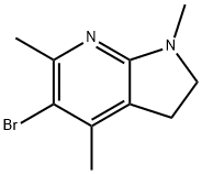 5-BROMO-1,4,6-TRIMETHYL-2,3-DIHYDRO-1H-PYRROLO[2,3-B]PYRIDINE Struktur