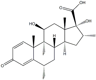 6a,9a-Difluoro-11b,17a-dihydroxy-16a-Methyl-3-oxoandrosta-1,4-diene-17b-carboxylic Acid Structure