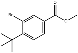3-溴-4-(叔丁基)苯甲酸甲酯 结构式