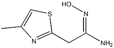 (E)-N'-hydroxy-2-(4-methylthiazol-2-yl)acetamidine|(E)-N'-HYDROXY-2-(4-METHYLTHIAZOL-2-YL)ACETAMIDINE