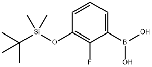 3-(t-Butyldimethylsilyloxy)-2-fluorophenylboronic acid Struktur