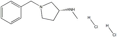 (R)-(-)-3-甲氨基-1-苄基吡咯烷双盐酸盐 结构式
