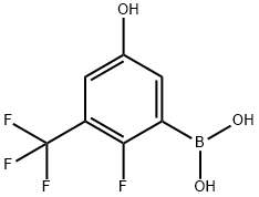 2-Fluoro-5-hydroxy-3-(trifluoromethyl)phenylboronic acid Struktur