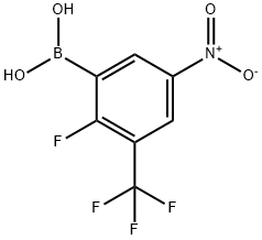 2-fluoro-5-nitro-3-(trifluoromethyl)phenylboronic acid Structure