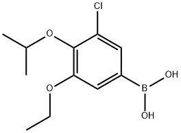 3-氯-5-乙氧基-4-异丙氧基苯基硼酸, 1701449-15-1, 结构式