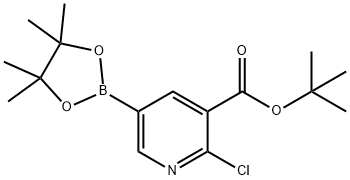 2-氯-5-(4,4,5,5-四甲基-1,3,2-二氧硼烷-2-基)烟酸叔丁酯, 1839059-86-7, 结构式