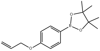 4,4,5,5-テトラメチル-2-[4-(プロプ-2-エン-1-イルオキシ)フェニル]-1,3,2-ジオキサボロラン 化学構造式