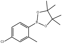 2-甲基-4-氯苯硼酸频那醇酯, 1030832-75-7, 结构式