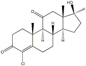 4-chloro-17a-Methyletioallochol- 4-ene-17-ol-3,11-dione
