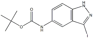 tert-butyl 3-iodo-1H-indazol-5-ylcarbaMate Struktur