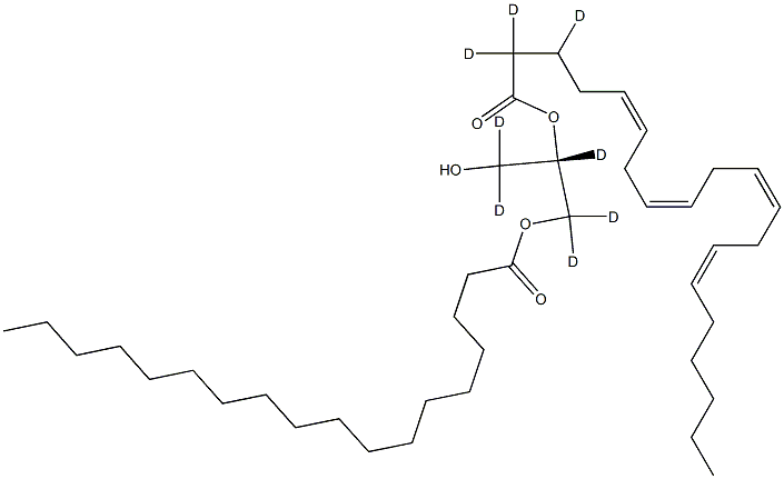 1-Stearoyl-2-Arachidonoyl-sn-Glycerol-d8 Structure