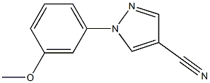 1 - (3-甲氧基苯基)-1H -吡唑- 4 -腈, , 结构式