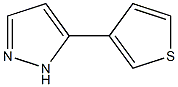 5-(thiophen-3-yl)-1H-pyrazole Struktur