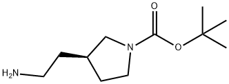 (R)-3-(2-氨基乙基)吡咯烷-1-羧酸叔丁酯 结构式