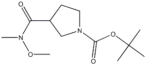 TERT-BUTYL 3-(METHOXY(METHYL)CARBAMOYL)PYRROLIDINE-1-CARBOXYLATE Structure