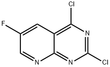 2,4-二氯-6-氟吡啶并[2,3-D]嘧啶, 1220518-09-1, 结构式