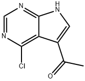 1-(4-クロロ-7H-ピロロ[2,3-D]ピリミジン-5-イル)エタノン 化学構造式