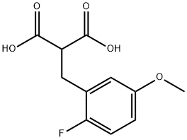 2-(2-Fluoro-5-Methoxy-benzyl)-Malonic acid Struktur