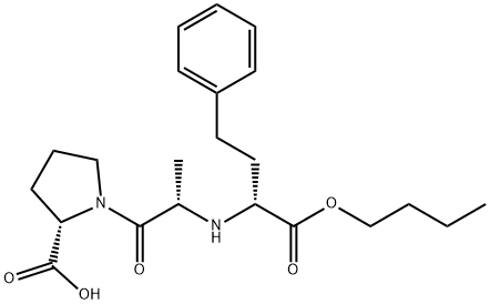 (2S)-1-[(2S)-2-[[(1S)-1-(Butoxycarbonyl)-3-phenylpropyl]aMino]propanoyl]pyrrolidine-2-carboxylic acid Struktur
