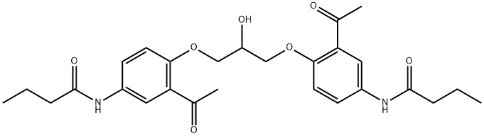 N,N'-[(2-Hydroxypropane-1,3-diyl)bis[oxy(3-acetyl-1,4-phenylene)]]dibutanaMide Struktur