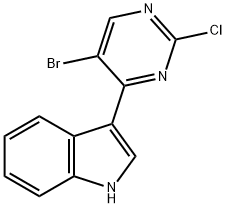 3-(5-溴-2-氯嘧啶-4-基)-1H-吲哚 结构式